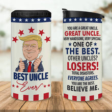 Load image into Gallery viewer, Best Uncle Ever Can Cooler Tumbler 12Oz - 4-in-1 Aunt And Uncle Christmas Tumblers Gifts From Niece and Nephew - Great Uncle Tumbler - New Uncle Gifts For Brother Fathers Day Gift For Uncle