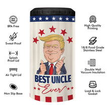 Load image into Gallery viewer, Best Uncle Ever Can Cooler Tumbler 12Oz - 4-in-1 Aunt And Uncle Christmas Tumblers Gifts From Niece and Nephew - Great Uncle Tumbler - New Uncle Gifts For Brother Fathers Day Gift For Uncle