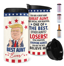 Load image into Gallery viewer, Best Aunt Ever Can Cooler Tumbler Travel Mug - 12Oz Gifts For Aunt Gifts From Niece And Nephew - Mothers Day Gift For Aunt Christmas Gifts For New Aunt - Valentines Day Gifts For Aunt New Auntie Gifts