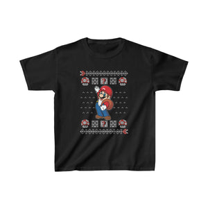 220920706-1 Mario Xmas, Merry Christmas, ugly Christmas  youth Tshirt