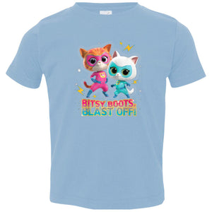 230214311 Gearment - Disney Junior SuperKitties Ginny and Bitsy Boots Blast Off! T-Shirt 3321 Toddler Jersey T-Shirt