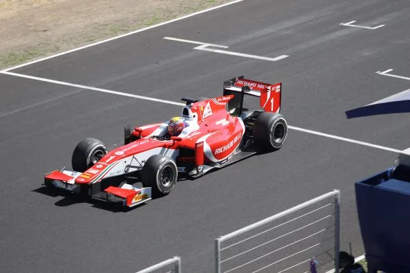 Charles Leclerc driving the Sauber C37 in his debut Formula 1 season