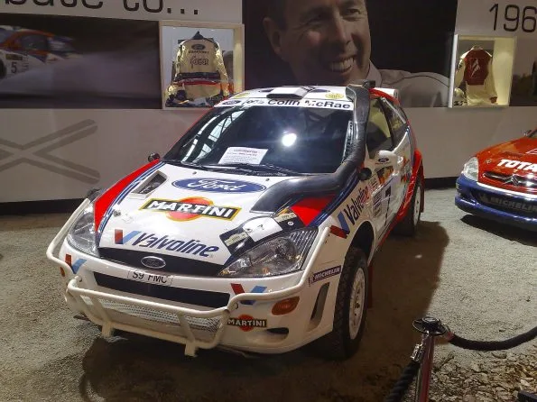Colin McRae's Martini sponsored Ford Focus WRC, winner of the 1999 Safari Rally
