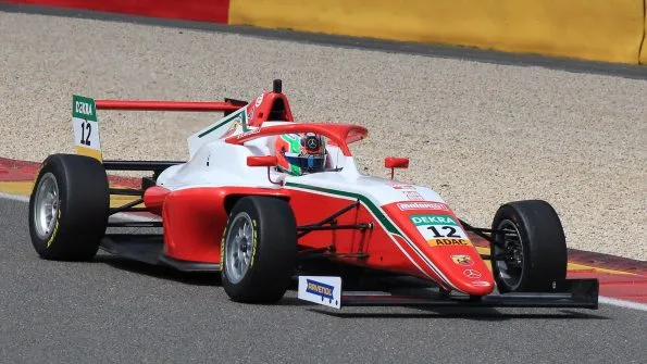 Kimi Antonelli racing in F4 Germany 2022 at Spa (#12 Prema Racing)