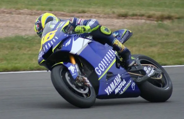 Valentino Rossi riding Yamaha YZR-M1 in MotoGP
