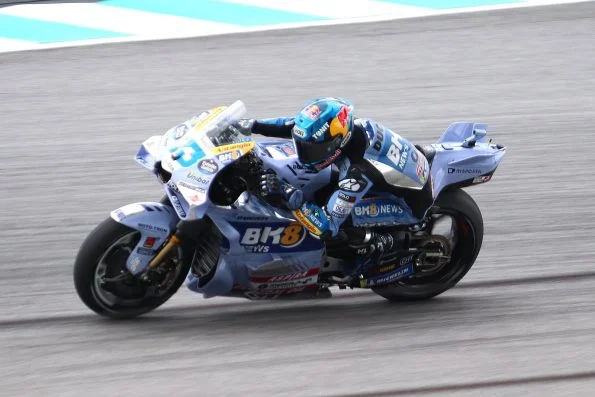 Álex Márquez riding the Gresini Racing Ducati at the 2025 Malaysian Grand Prix