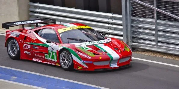 AF Corse Ferrari 458 Italia GT car in red on track