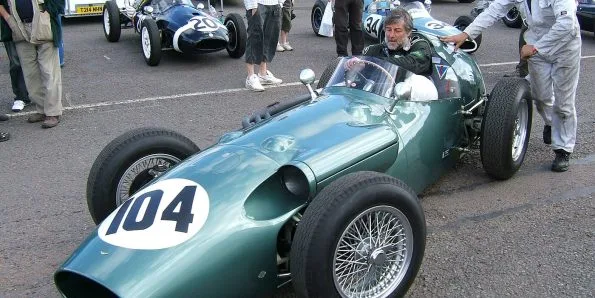 Aston Martin DBR4 front-engined Formula One car in British racing green