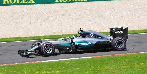 Nico Rosberg driving the Mercedes W07 at the 2016 Austrian Grand Prix