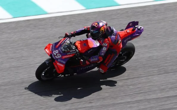 Pramac Racing Ducati Desmosedici ridden by Jorge Martín during the historic 2024 championship-winning season.