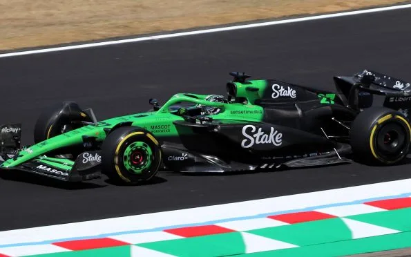 Audi F1 project preparation featuring Nico Hulkenberg driving for Kick Sauber during practice at the 2025 Japanese Grand Prix.