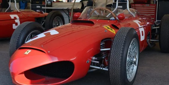 A Ferrari 156 "Sharknose" showing its twin-nostril nose at the Goodwood Festival of Speed