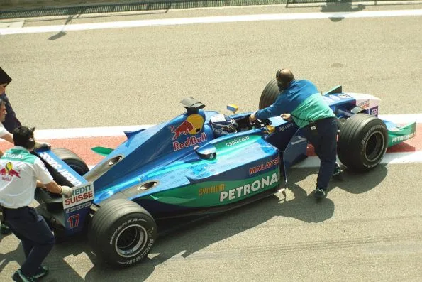 Kimi Räikkönen's Sauber C20 during first practice for the 2001 Spanish Grand Prix