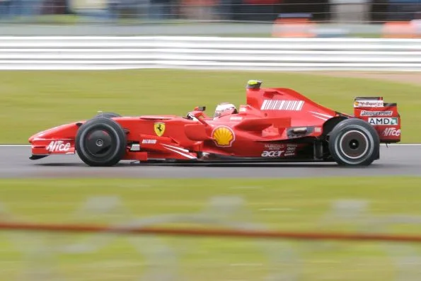 Kimi Räikkönen driving for Scuderia Ferrari at the 2007 British Grand Prix