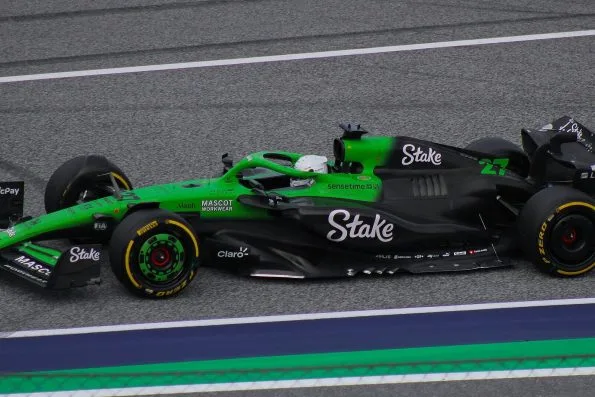 Nico Hülkenberg driving his number 27 Kick Sauber at the 2025 Austrian Grand Prix weekend