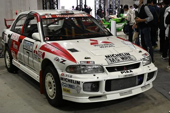 Tommi Mäkinen's 1996 1000 Lakes Rally-winning Mitsubishi Lancer Evolution III.