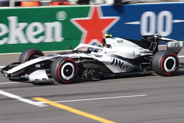Valtteri Bottas in the Cadillac during qualifying in China.